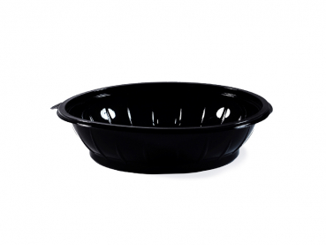 Salatschale 1000 ml schwarz PET (50 Stk.)