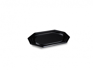 Catering-Platte (rPET) oval schwarz 35 x 24,7 cm (200 St.)