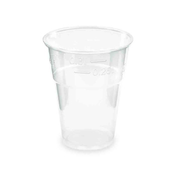 PLA Ausschankbecher 300 ml klar Trinkbecher Plastikbecher (50 Stk.)