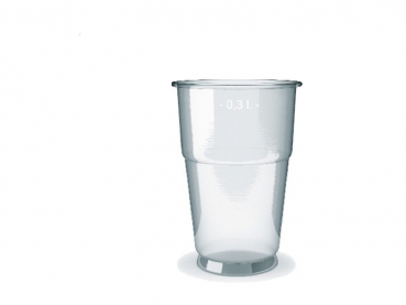 Trinkbecher 0,3 l 300 ml klar Ø 78 mm PP (50 Stk.)