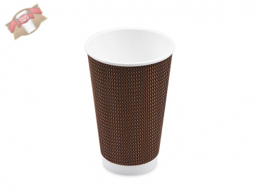 Coffee to go Kaffeebecher Ripple Cup 0,4 l. braun lila (50 Stk.)