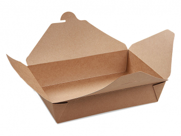 Faltbox Food box FSC Mix/PE fettdicht kraft L 195x140x50 mm 1500 ml (50 Stk.)