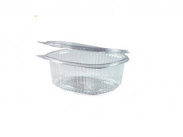 Feinkostbecher oval klar mit Deckel 1500 ml PET (50 Stk.)