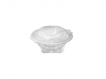 Klappschale Salatschale Rundbecher mit Deckel PET 150 ml (50 Stk.)