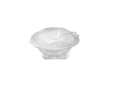 Klappschale Salatschale Rundbecher mit Deckel PET 250 ml (50 Stk.)