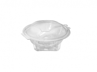 Klappschale Salatschale Rundbecher mit Deckel PET 375 ml (50 Stk.)