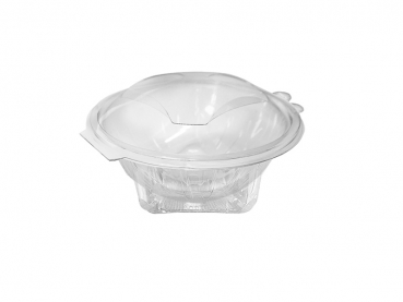 Klappschale Salatschale Rundbecher mit Deckel PET 750 ml (50 Stk.)