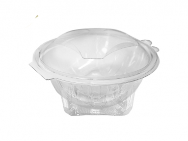 Klappschale Salatschale Rundbecher mit Deckel PET 1000 ml (50 Stk.)