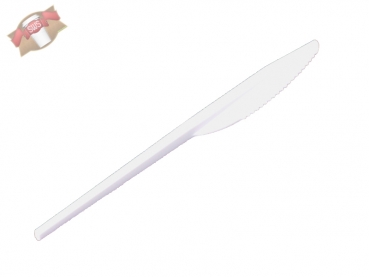 Plastikmesser Imbißmesser Messer weiß 18 cm (100 Stk.)
