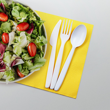 Mehrwegbesteck Gabeln 18,5 cm weiß (100 Stk.)