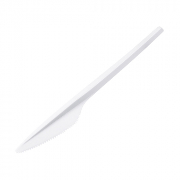 Mehrwegbesteck Messer 16-18 cm weiß (100 Stk.)