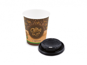 Kaffeebecher Coffee to go Becher + PS Deckel 200 ml 8 oz Cappuccino (10 Stk.)