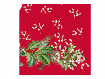 Servietten 1/4 Falz 40x40 cm Weihnachtsmotiv Elise rot (300 Stk.)