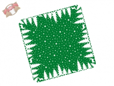 Weihnachts-Tischdecke 80 x 80 cm 1/8-Falz Motiv Lennert grün (60 Stk)
