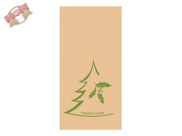 Bio Weihnachts-Serviette 40 x 40 cm 1/8 Falz Recycled Motiv X-mas (720 Stk.)