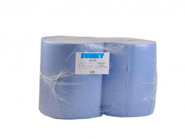 Putztuchrolle blau, 2-lagig, 36x34 cm (2 Rollen)