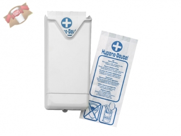 Hygienebeutelspender für Wandmontage 130x55x290 mm, weiß (1 Stk.)