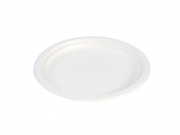 Zuckerrohr Bagasse Teller rund Ø 24 cm (10x50)