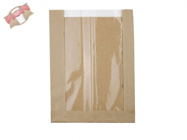 Papierbeutel mit Fenster aus Bio-Folie (500 Stk.)