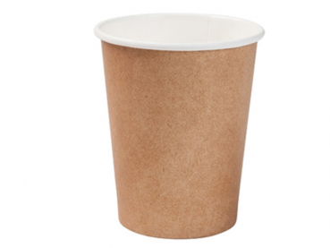 Bio Kaffeebecher PLA 200 ml 8oz Kraftoptik braun (20x50)