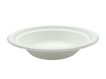 Suppenterrine Suppenschale 400 ml Ø 178x40,6 mm Bagasse weiß (50 Stk.)