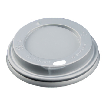 Coffee-to-go-Deckel | Ø 80 mm | PS | silber | mit Trinköffnung (100 Stk.)