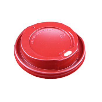 Coffee-to-go-Deckel | Ø 80 mm | PS | rot | mit Trinköffnung (100 Stk.)