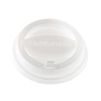 Preview: Coffee-to-go Deckel | PS | Ø 90 mm | Weiß | Tear Tab (1000 Stk.)