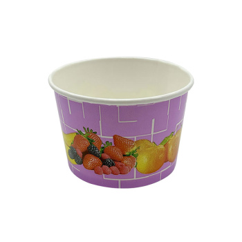 Eisbecher aus Hartpapier | 220ml | Ø85x55mm | Motiv „Früchte lila“ (45 Stk.)