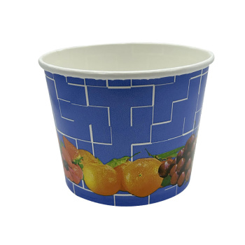 Preview: Eisbecher/Hartpapierbecher | 580ml | Ø110x84mm | Motiv „Früchte blau“ (50 Stk.)
