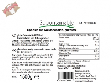 Eislöffel Eisspaten "Spoonie choc" essbar, vegan 7 cm lang (105 Stk.)