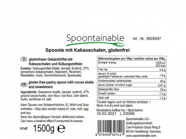 Eislöffel Eisspaten "Spoonie choc" essbar, vegan 7 cm lang (105 Stk.)