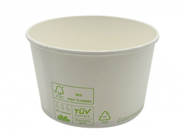 Becher Papiereisbecher Eisbecher 260 ml Ø 90 x 55 mm Papurbecher (1200 Stk.)