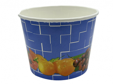 Eisbecher Hartpapierbecher 500/580 ml Früchte blau (50 Stk.)