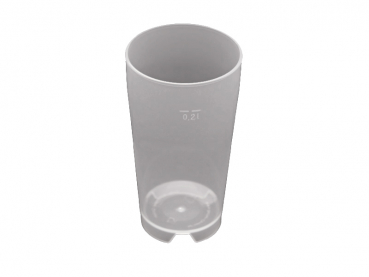 Mehrwegbecher Longdrink 0,2 l transparent PP mit Eichstrich (500 Stk.)