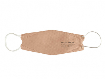 FFP2 Atemschutzmaske PROTECT, Form=Fisch, beige (10 Stück)