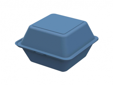 Mehrweg Hamburgerboxen "ToGo" blau 157 x 157 x 84 mm (50 Stk.)