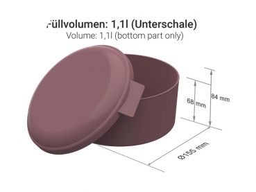 Mehrweg Menübox "ToGo" rund rot Ø 159 x 84 mm (35 Stk.)