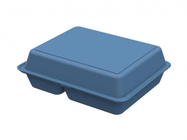 Mehrweg Menüboxen "ToGo" large blau 203 x 252 x 84 mm (25 Stk.)