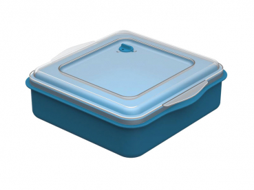 Mehrweg Universalbox „ToGo“, blau/transparent 220 x 210 x 70 mm (35 Stk.)