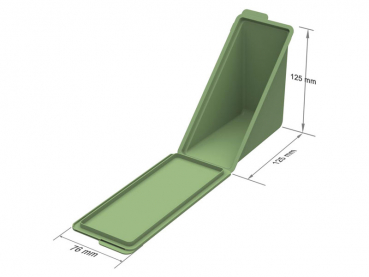 Mehrweg Sandwichboxen „ToGo“, grün 185 x 75 x 90 mm (50 Stk.)