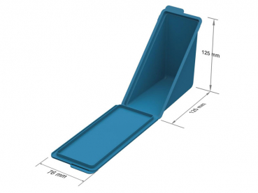 Mehrweg Sandwichboxen „ToGo“, blau 185 x 75 x 90 mm (50 Stk.)