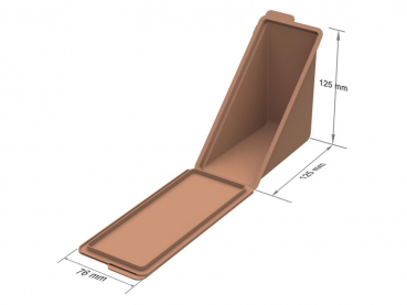 Mehrweg Sandwichboxen „ToGo“, braun 185 x 75 x 90 mm (50 Stk.)