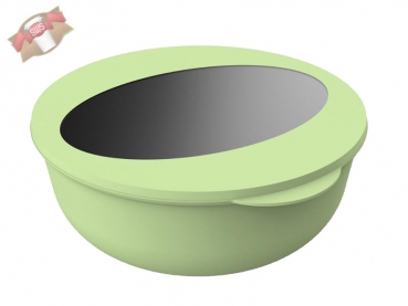 Mehrweg Salatschalen Food-Bowl To Go 2,2 l 92 x Ø 228 mm grün/transparent (15 Stk.)