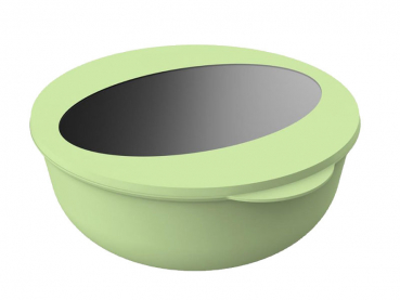 Mehrweg Salatschalen Food-Bowl To Go 2,2 l 92 x Ø 228 mm grün/transparent (15 Stk.)