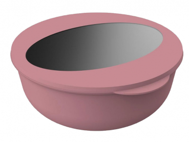 Mehrweg Salatschalen Food-Bowl To Go 2,2 l 92 x Ø 228 mm rot/transparent (15 Stk.)