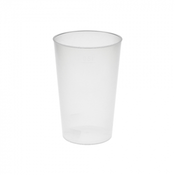 Transparente Trinkbecher Vital 500ml Ø 90x136mm PP - individuellem Druck (50 Stk.)