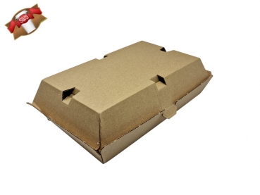 Snackbox aus Wellpappe braun 190x110x75 mm (200 Stk.)