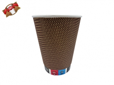 Coffee to go Kaffeebecher Ripple Cup 0,3 l. braun lila (50 Stk.)