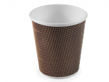 Coffee to go Kaffeebecher Ripple Cup 0,2 l. braun lila (50 Stk.)